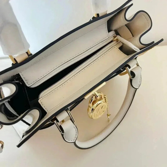 Michael Kors Purse Hamilton Satchel Crossbody Golden Rod Multi - Picture 6 of 9